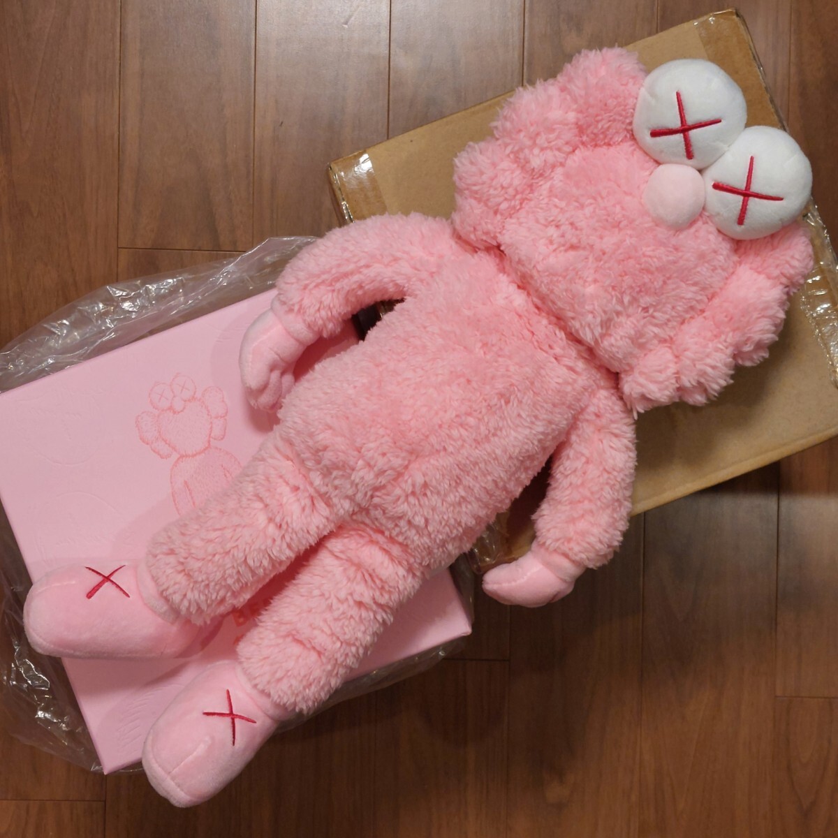 世界3000体限定 KAWS BFF PLUSH PINK AllRightsReserved DingDongTakuhaibin カウズ ぬいぐるみ ピンク