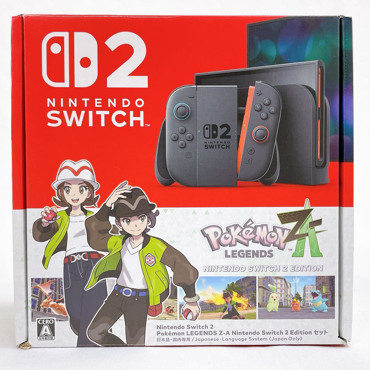 07008 動作品/美品 Nintendo Switch 2 ポケモン レジェンズ Z-A エディション 本体 ドック ジョイコン ケーブル ACアダプター 外箱付