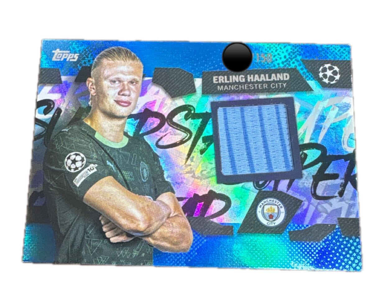 2025-26 TOPPS UEFA CLUB COMPETITIONS ハーランド ERLING HAALAND 150枚限定 ブルー レリック RELIC カード ジャージ ユニフォーム