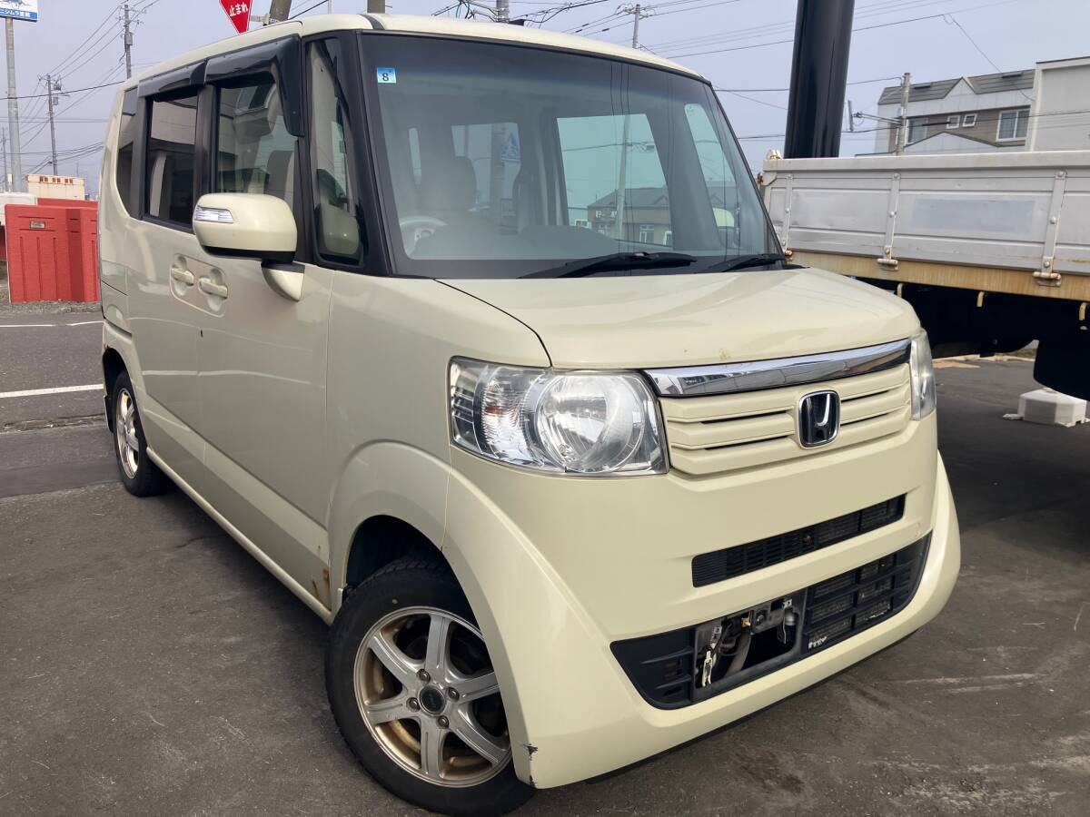 苫小牧発☆平成25年！ホンダ！N-BOX！G・Lパッケージ！４WD！パワスラ！ETC！ステアスイッチ！TV・BT対応ナビ！Pスタート！売切