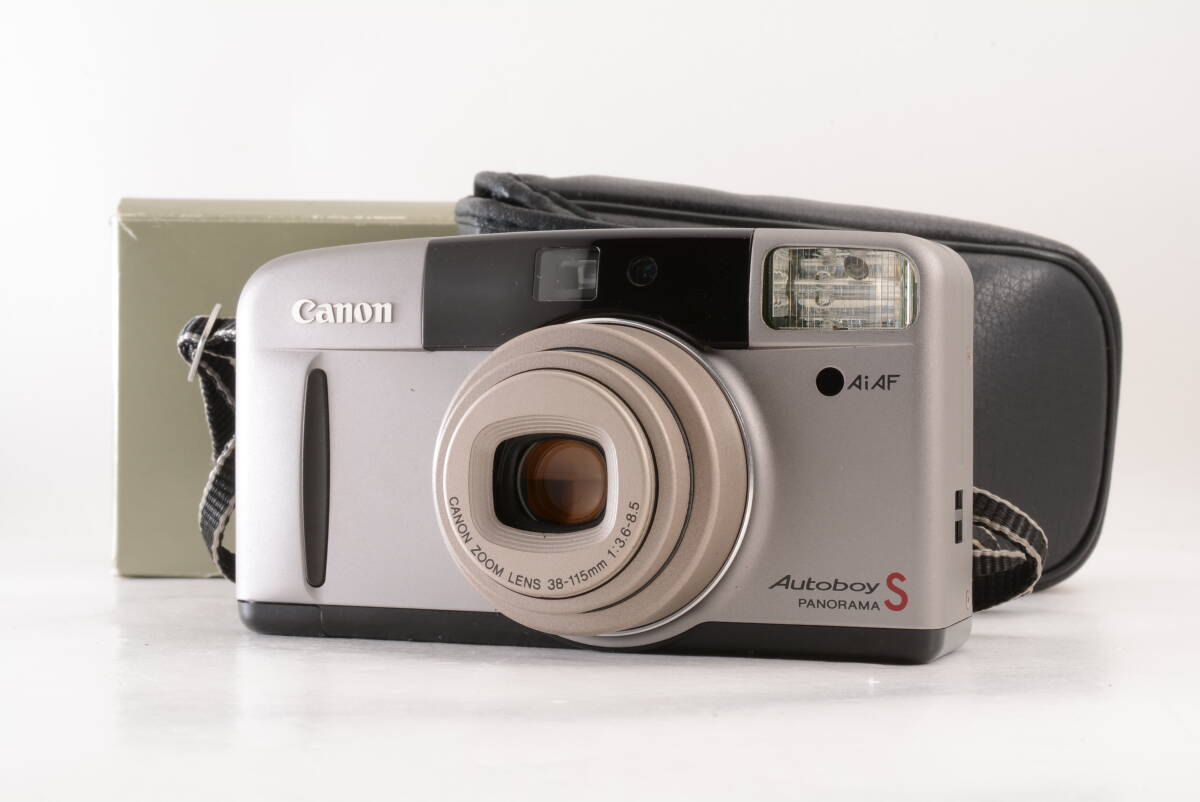 管F3704 動作品 キャノン Canon Autoboy S PANORAMA コンパクトフィルムカメラ 箱 ケース付