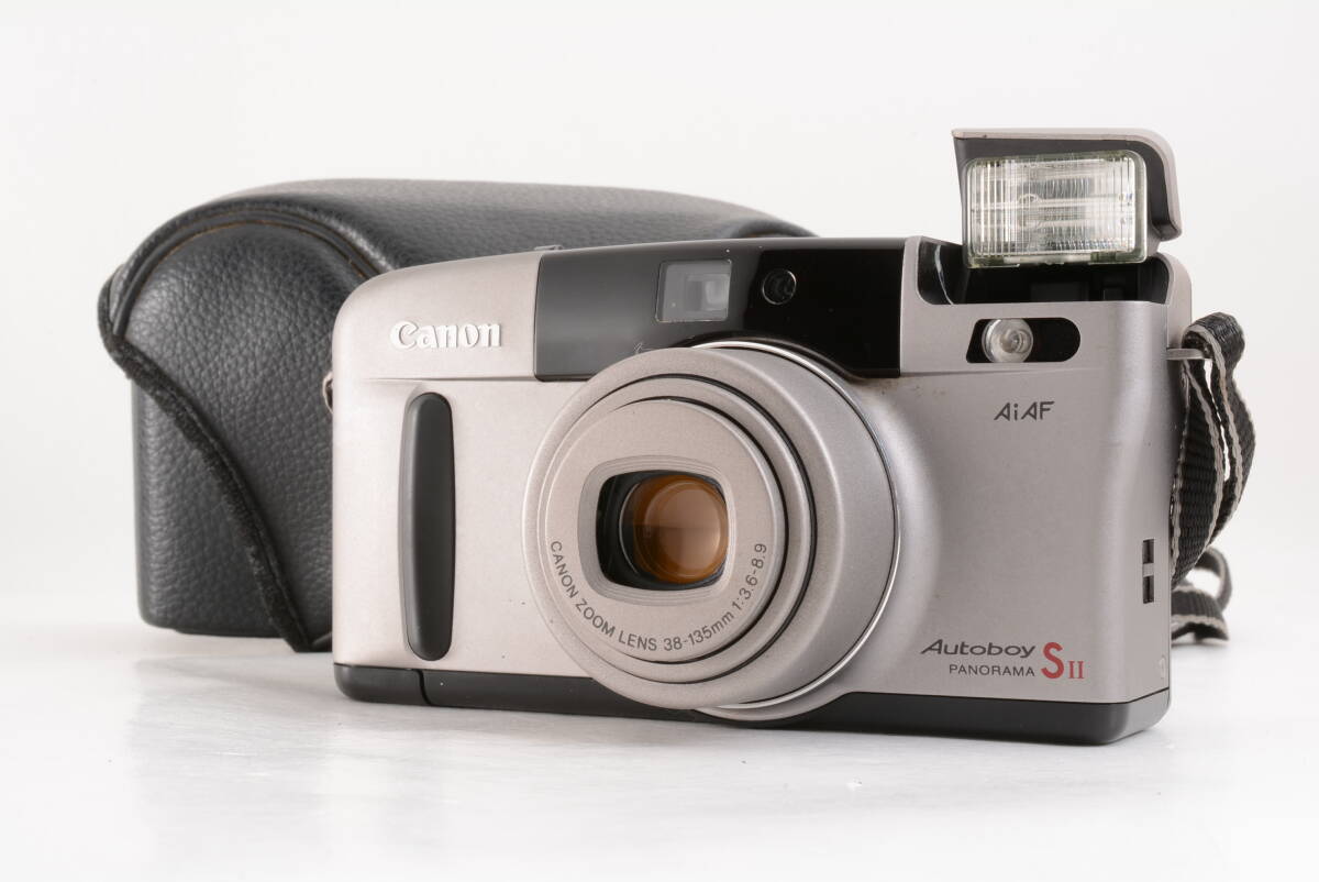 管F3712 動作品 キャノン Canon Autoboy S II PANORAMA コンパクトフィルムカメラ ケース付