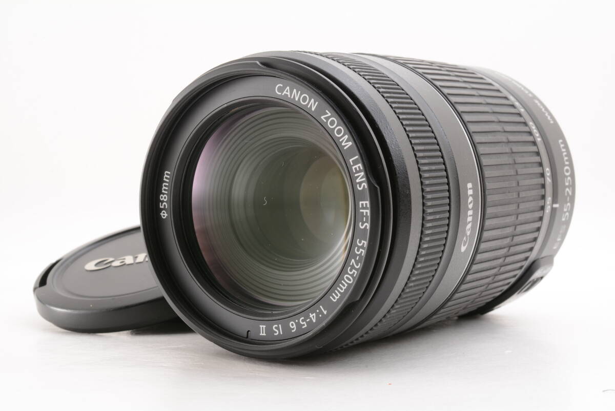 管F3722 動作品 キャノン Canon ZOOM EF-S 55-250mm f4-5.6 IS II AF 一眼カメラレンズ