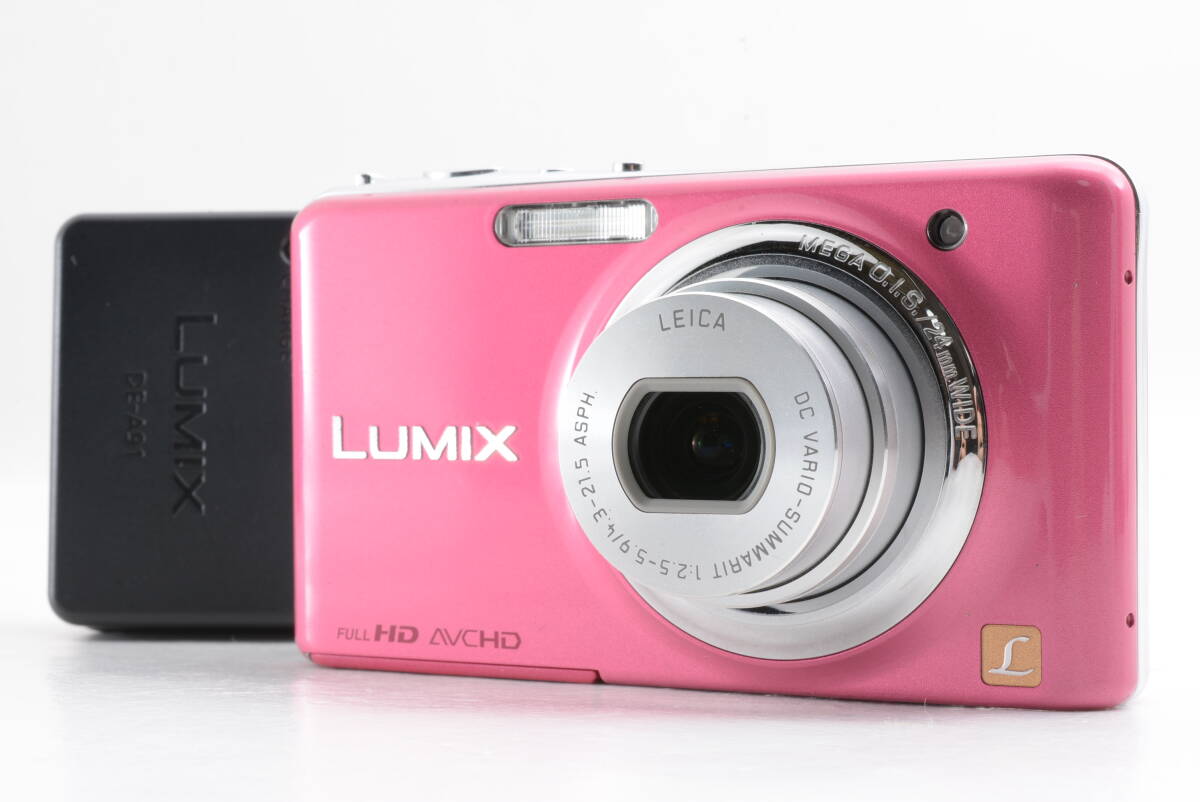 管N11120 動作品 パナソニック Panasonic LUMIX DMC-FX77 ルミックス ピンク コンパクトデジタルカメラ 充電器付