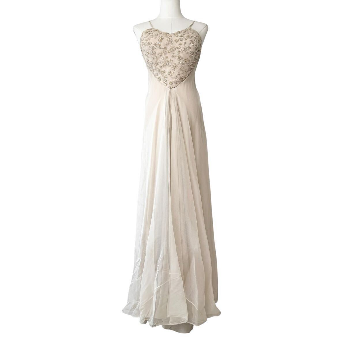 GIORGIO ARMANI 2008 Archive evening dress シルク100% ロング丈 サイズ42 ビーズ装飾 ジョルジオアルマーニ イブニングドレス ビジュー