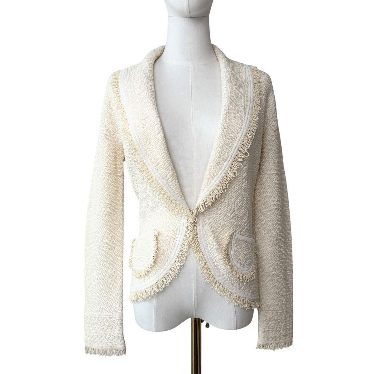 Christian Dior by John Galliano 1999FW Vintage ニット バージャケット F42 フリンジ クリスチャンディオール ガリアーノ期 カーディガン