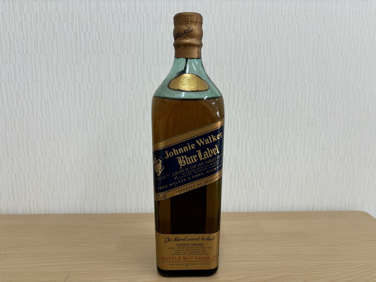 H1485 Johnnie Walker ジョニーウォーカー ブルーラベル スコッチウイスキー 古酒 750ml 43% 未開栓
