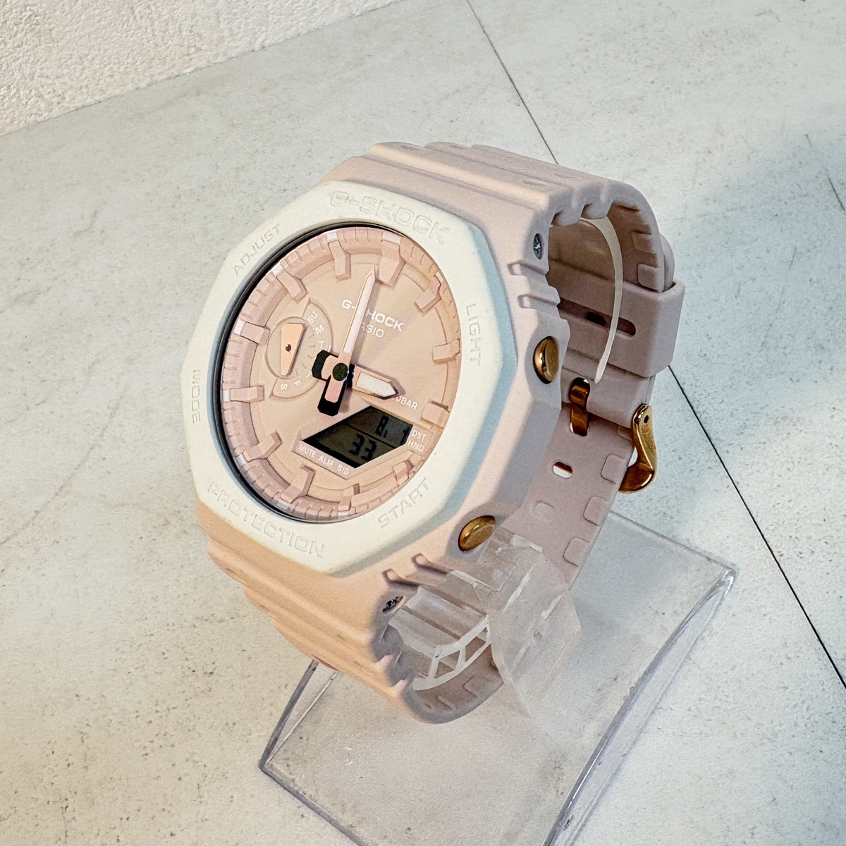 15528-08★CASIO カシオ G-SHOCK Togenkyoシリーズ GA-2110SL 5611 ピンク アナデジ 腕時計 稼働品★