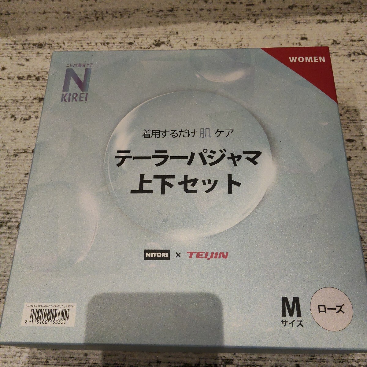 新品☆着用するだけで肌ケア WOMENS テーラーパジャマセット(Nキレイ ローズ M)送料無料