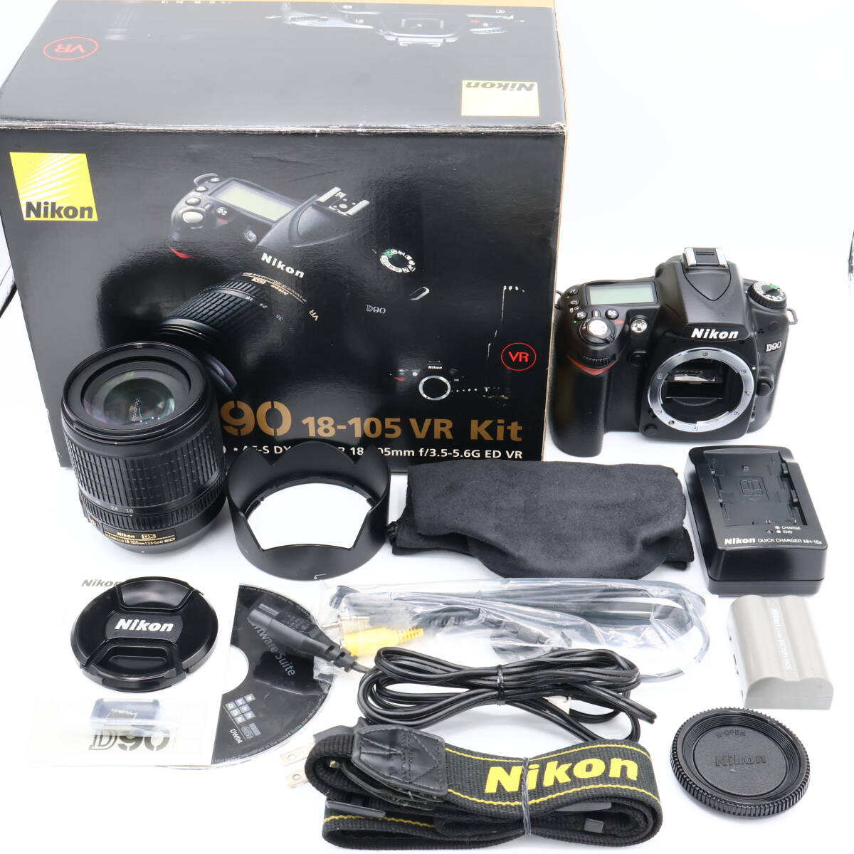 【シャッター回数：4195回】Nikon ニコン デジタル一眼レフカメラ D90 AF-S DX 18-105 VRレンズキット ブラック #260725_2177519