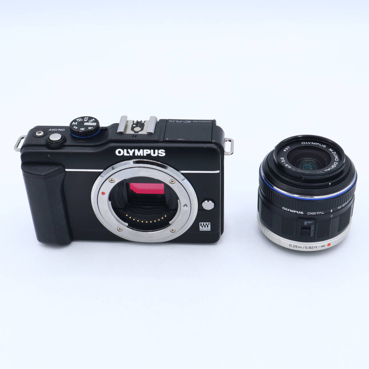 OLYMPUS オリンパス ミラーレス一眼 E-PL1s レンズキット ブラック E-PL1s LKIT BLK #260727_86F501036
