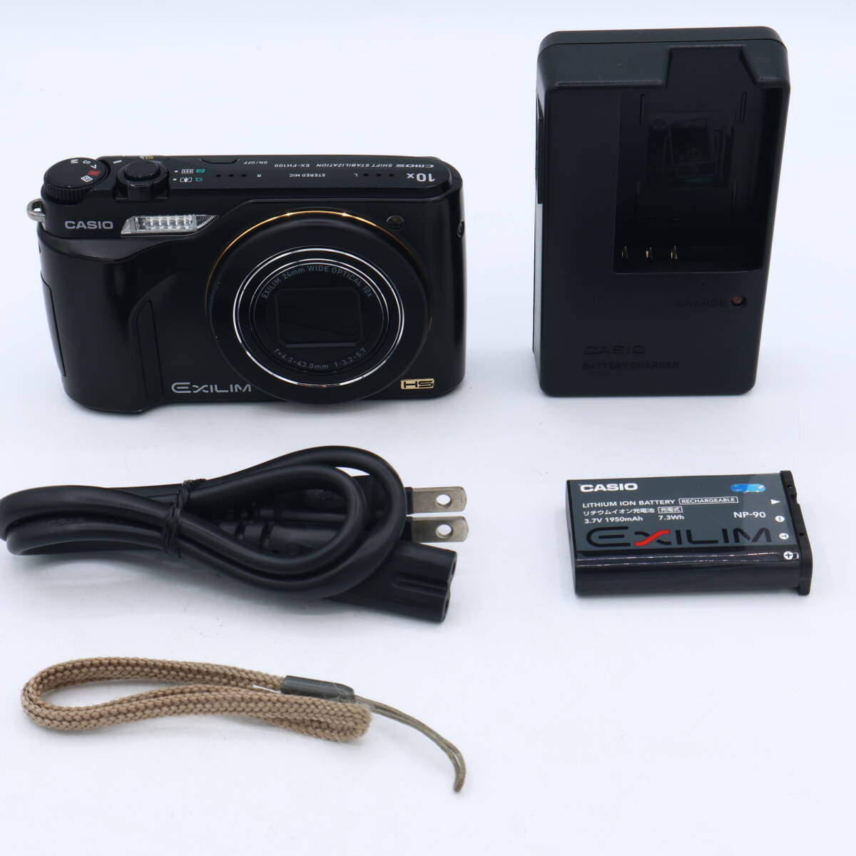 CASIO カシオ デジタルカメラ EXILIM 1010万画素 光学ズーム10倍 EX-FH100BK #260808_11015527A