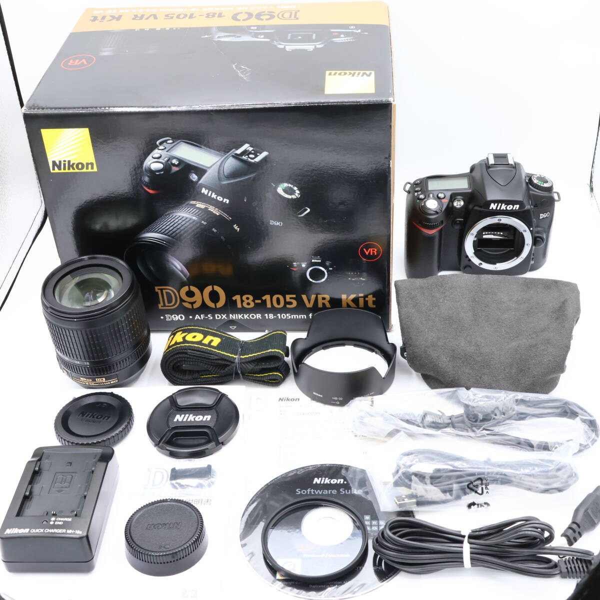【シャッター回数：445回】Nikon ニコン デジタル一眼レフカメラ D90 AF-S DX 18-105 VRレンズキット #260727_2279152