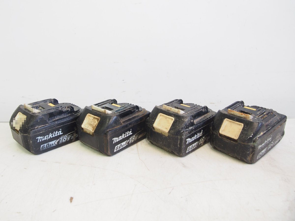 ☆【1T0714-19】 makita マキタ リチウムイオンバッテリー BL1860B 4個セット 電動工具 Li-ion DC18V 6.0Ah 108Wh ジャンク
