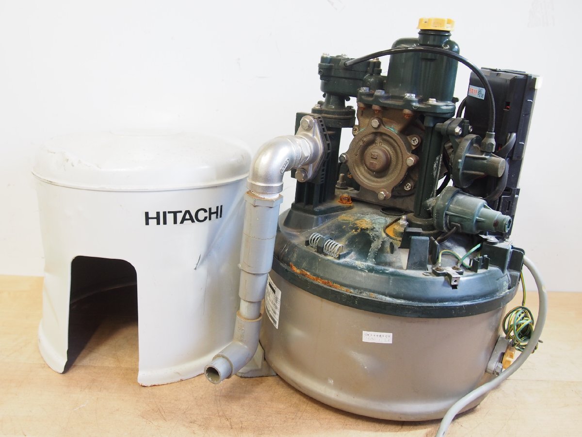 ☆【1T0723-1】 HITACHI 日立 浅井戸自動ポンプ WT-P200W形 100V カバー付き 通電OK ジャンク