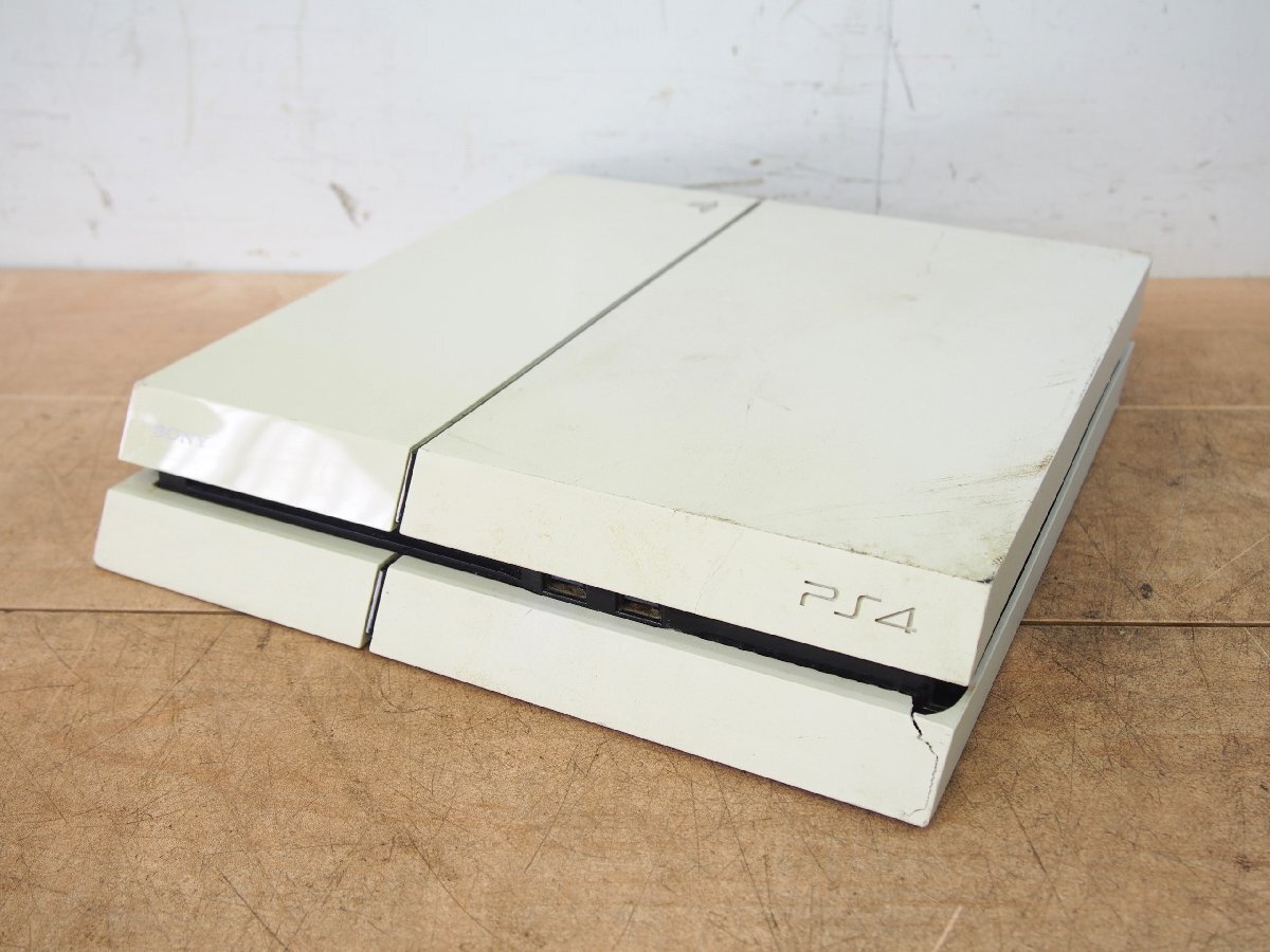 ☆【2T0717-1】 SONY ソニー PlayStation4 本体のみ CUH-1100A 100V PS4 プレステ4 ホワイト 通電.画面出力OK ジャンク