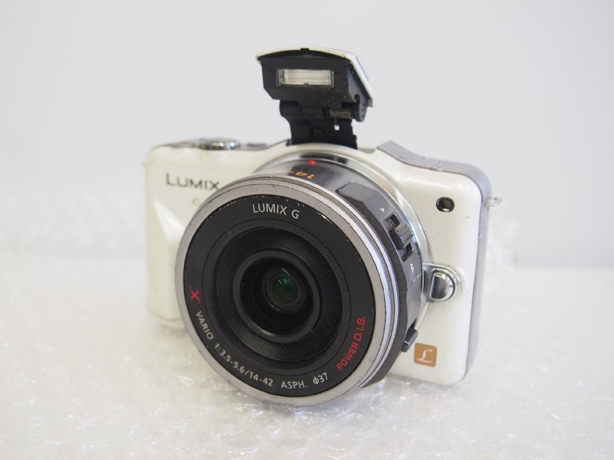☆【2T0807-19】 Panasonic パナソニック デジタルカメラ DMC-GF3 LUMIX G X VARIO 1:3.5-5.6/14-42 ASPH. Φ37 POWER O,I,S, ジャンク