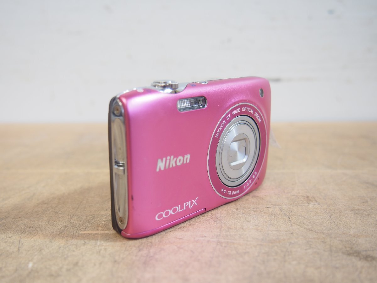 ☆【2T0710-11】 Nikon ニコン デジカメ S3100 COOLPIX NIKKOR 5X WIDE OPTICAL ZOOM 4.6-23.0mm 1:3.2-6.5 ジャンク
