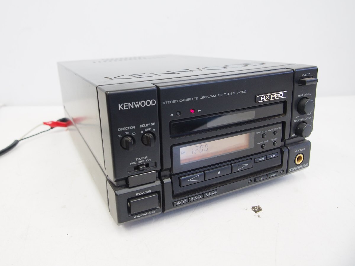 ☆【1T0728-28】 KENWOOD ケンウッド カセットデッキ C-T90 100V 通電OK ジャンク