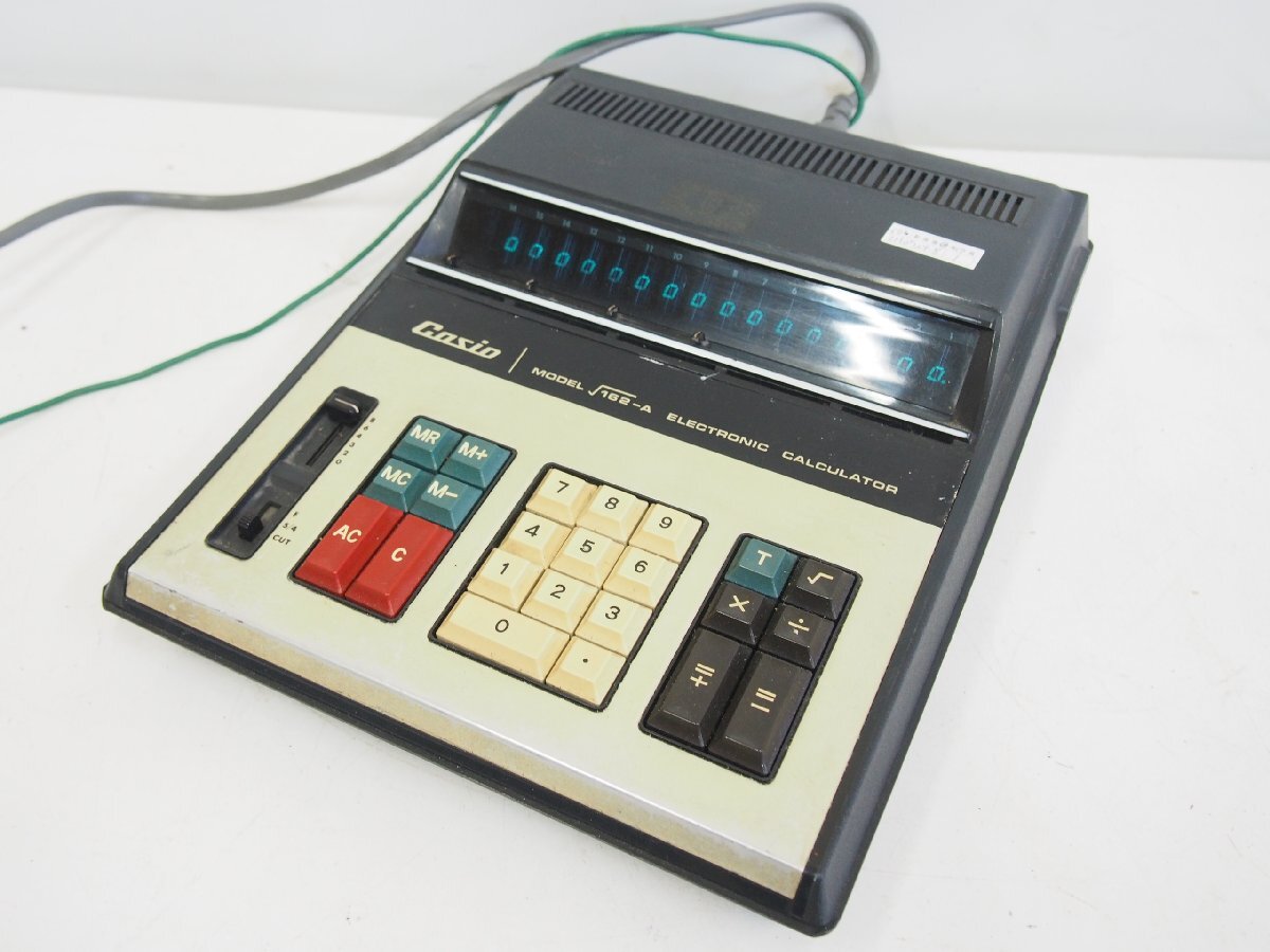 ☆【1H0724-8】 Casio カシオ 卓上計算機 √162-A 100V 通電OK 昭和レトロ エレクトリックカリキュレーター ジャンク