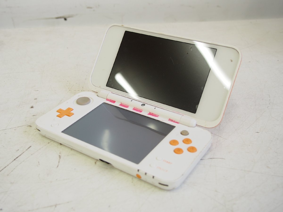 ☆【2T0604-37】 Nintendo ニンテンドー 2DS LL JAN-001 ホワイト×オレンジ ジャンク