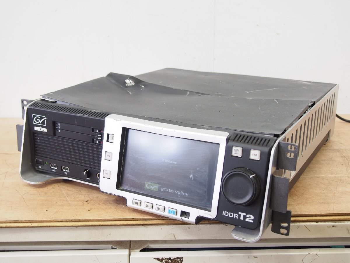 ☆【1T0807-27】 grass valley グラスバレー デジタルディスクレコーダー iDDR2-PRO GVT2Pro HD-SDI DVI-D入出力 通電OK ジャンク