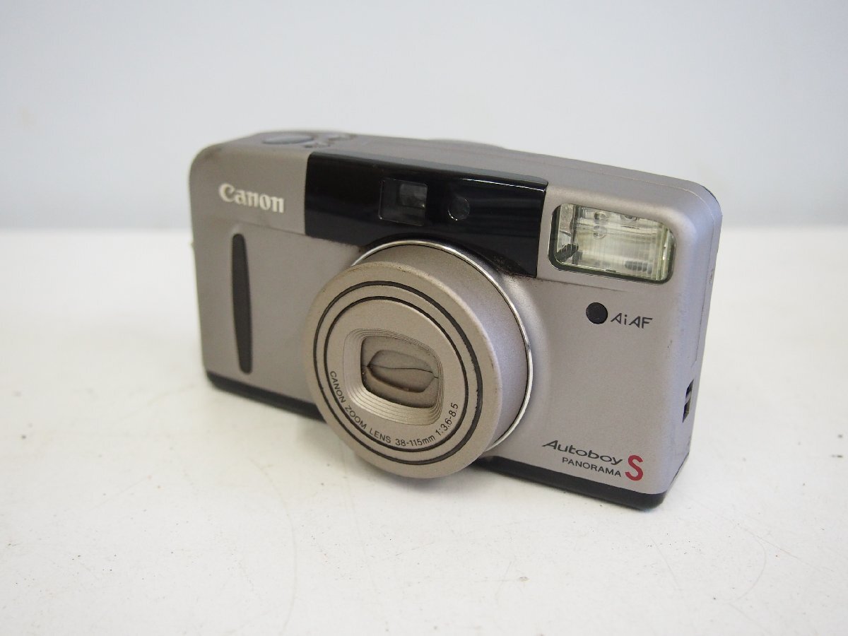 ☆【1F0731-8】 Canon キャノン フィルムカメラ AutoboyS CANON ZOOM LENS 38-115mm 1:3.6-8.5 PANORAMA ジャンク