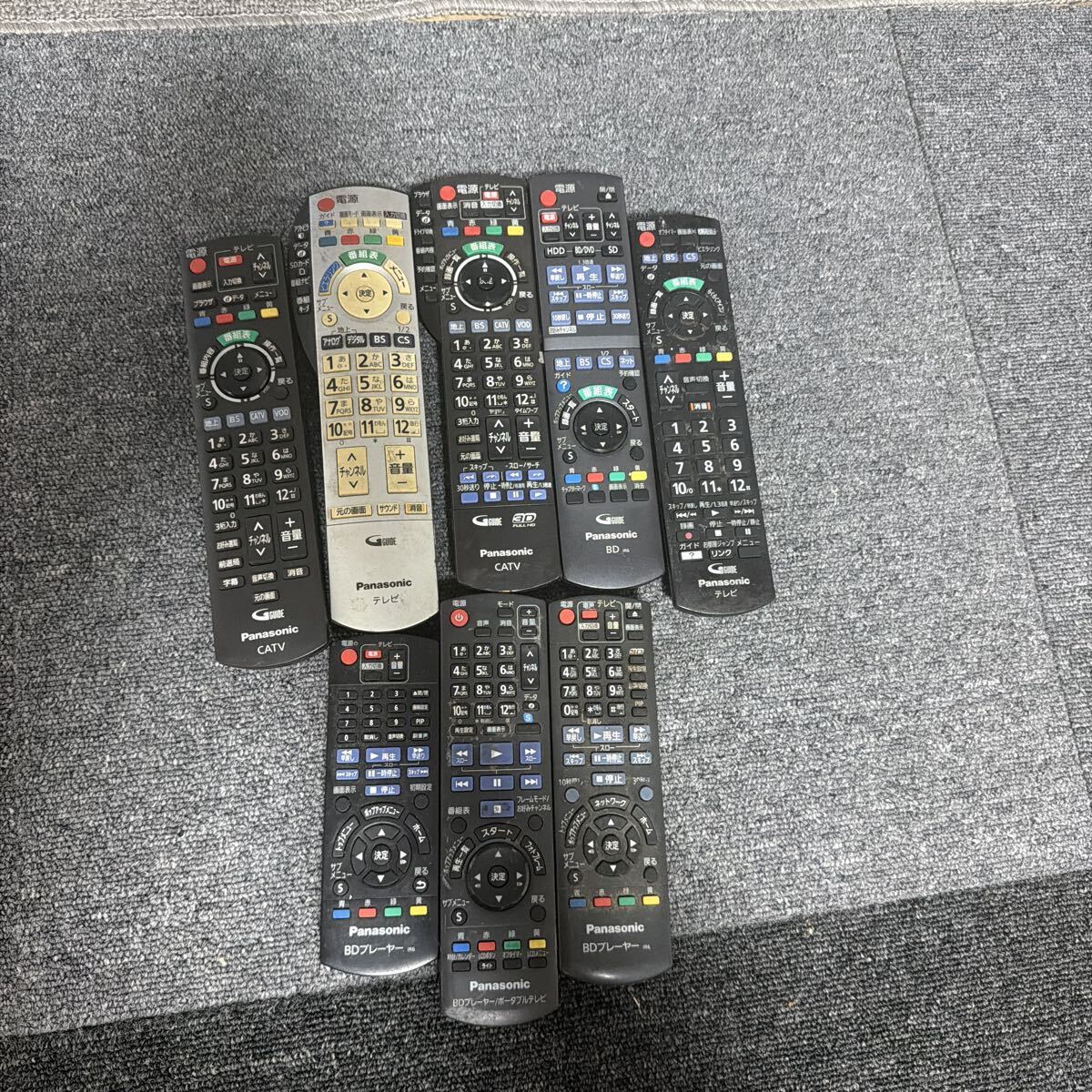 Panasonic パナソニック テレビ BDレコーダー リモコン 8個セット まとめ売り
