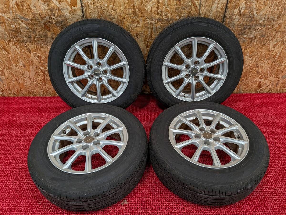 ブリヂストン BRIDGESTONE ECOFORME 15×6.5J OFF40 PCD100 5H ヨコハマ YOKOHAMA ADVAN dB V552 195/65R15 売切!!