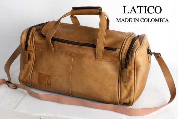 上質革 LATICO レザーボストンバッグ MTV別注 コロンビア製 バック 鞄 メンス レディース ヴィンテージ 古着 中古 アメカジ 旅行 90年代