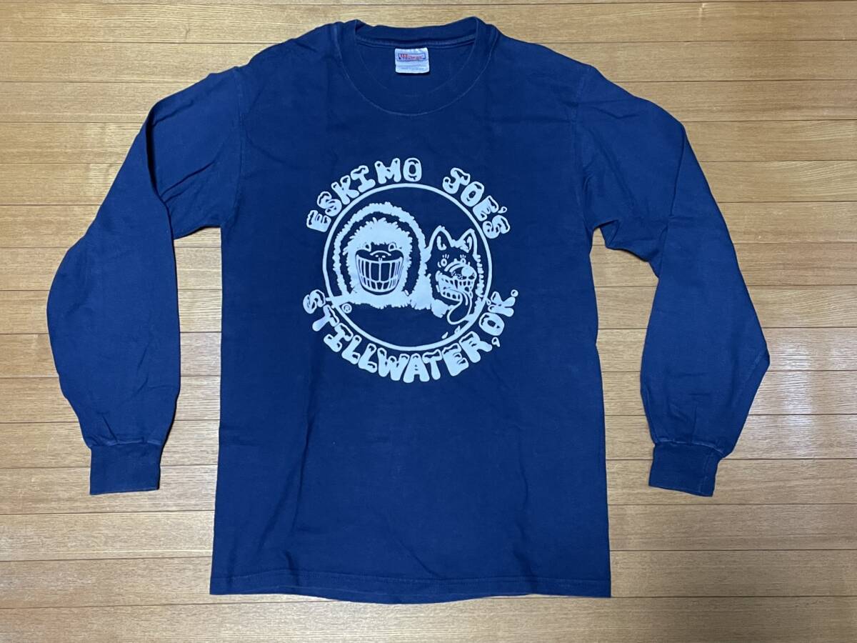 Hanes　メキシコ製　綿100％　長袖Tシャツ　バックプリント　Sサイズ