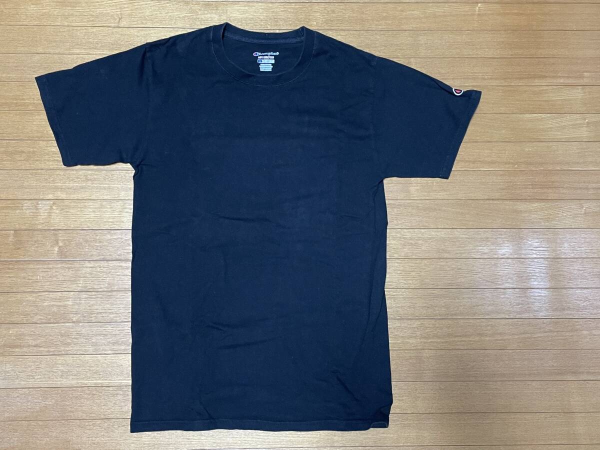 US流通品　チャンピオン　無地半袖Tシャツ　黒　Sサイズ
