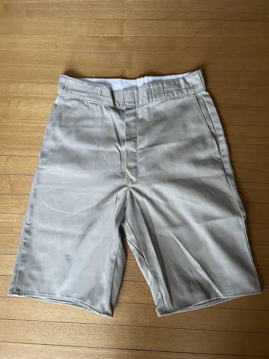 USA製　Dickies　874カットオフショーツ　圧着タグ　股マチ　タロンジップ　31インチ程度