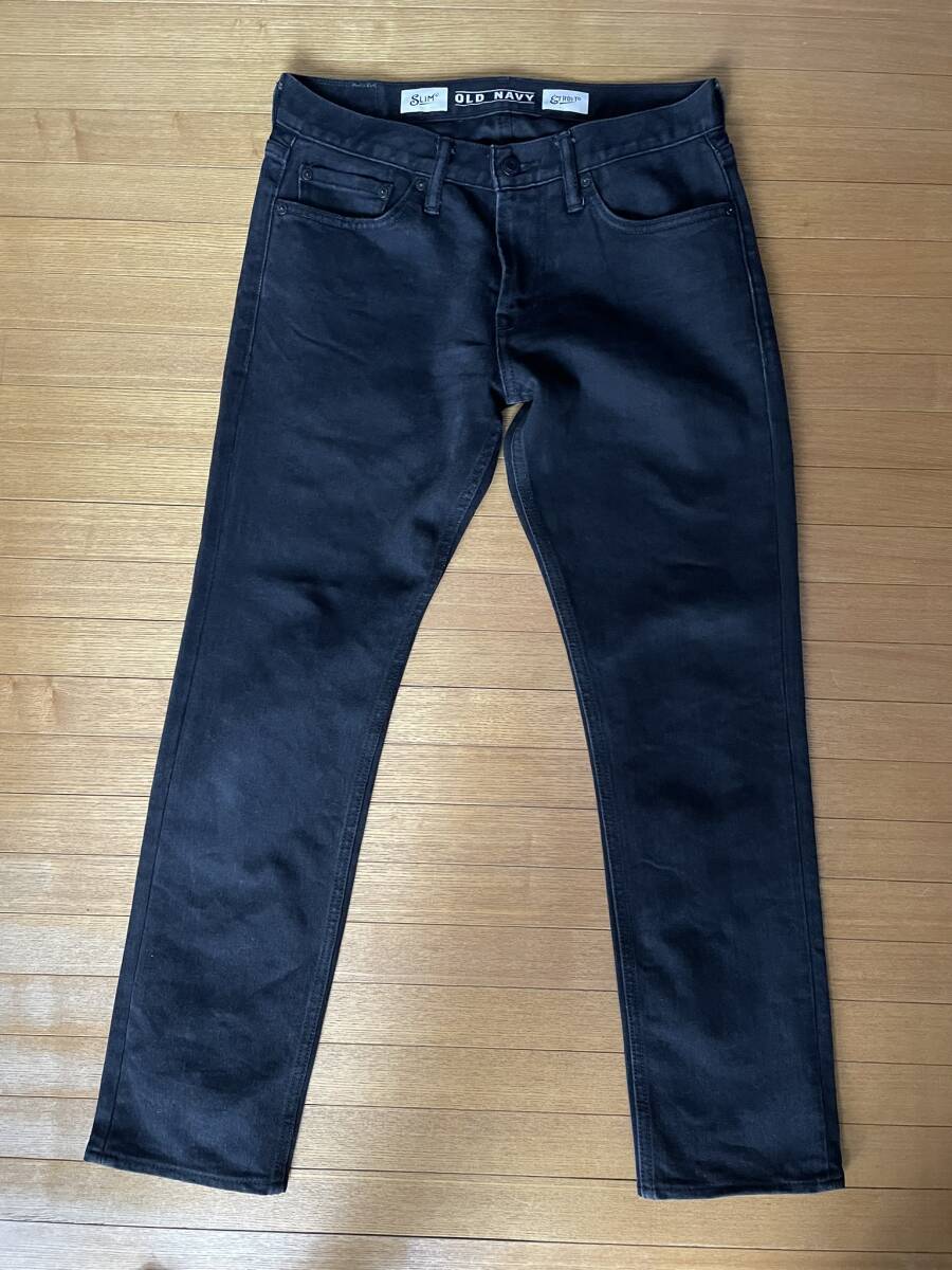 OLD NAVY　ブラック　スリムジーンズ　実寸30インチ