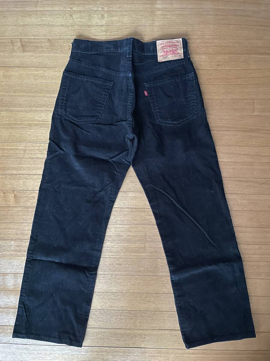 2003年コロンビア製　リーバイス505　コーデュロイパンツ　黒　30インチ