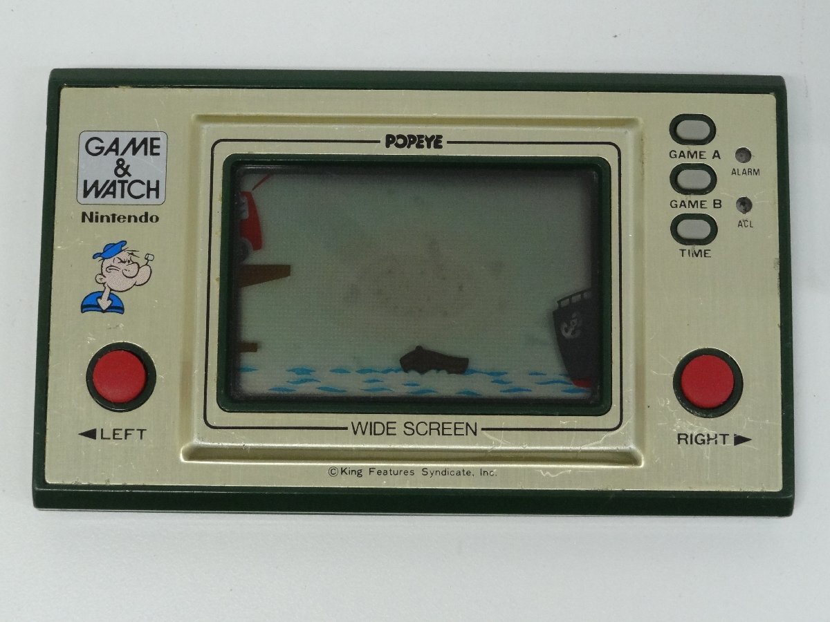 ユ■/Zこ0733　Nintendo ニンテンドー GAME&WATCH ゲームウォッチ WIDE SCREEN / ポパイ POPEYE PP-23 / 通電OK 訳ありジャンク 保証無