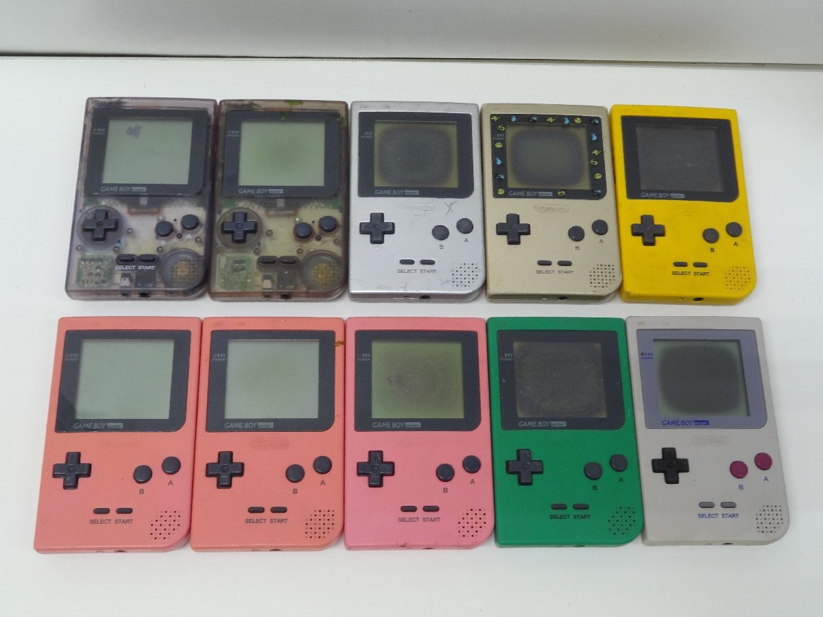 6■/Zこ0739　任天堂 Nintendo GBP　ゲームボーイポケット 本体 ジャンク 10台セット 動作未確認 MGB-001 保証無