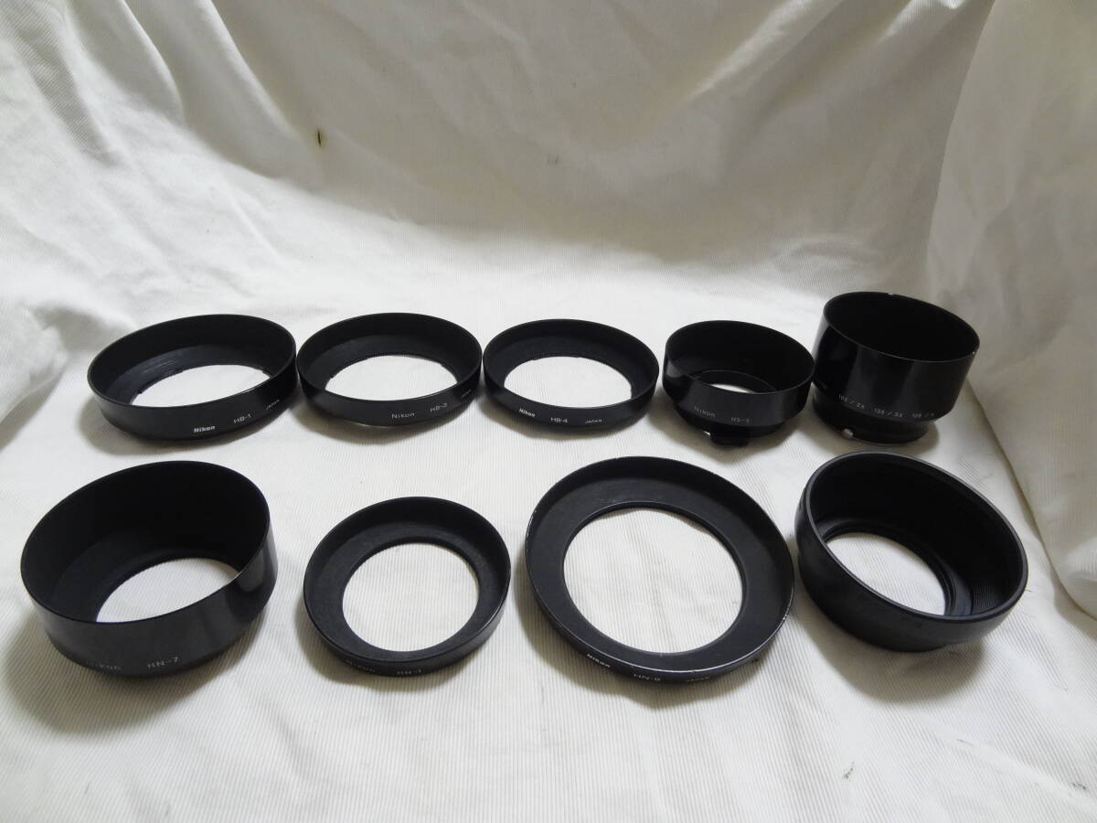 ニコン1眼レフカメラレンズ用純正アクセサリー　レンズフード　HN　HS　HR　HB　ニッコール　F2　F3　F4　F5　F6　FM3A　FE2　F90　MF　AF