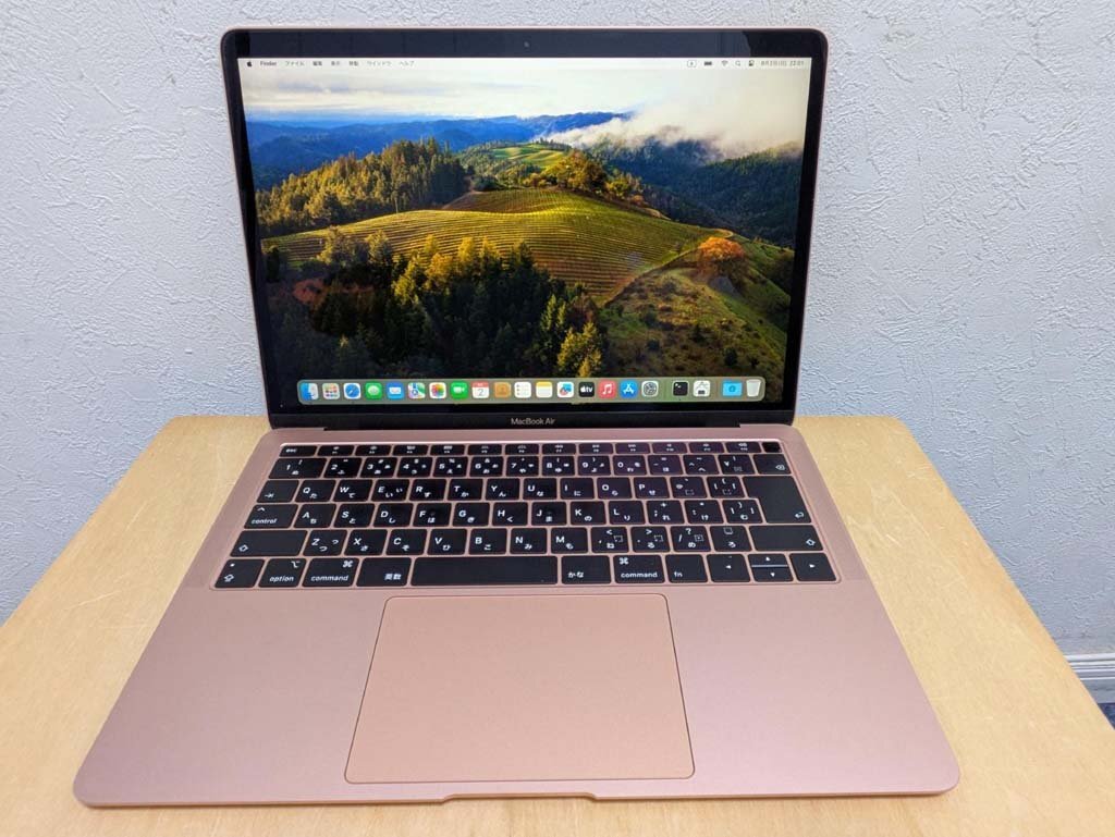△Apple MacBook Air Retina 13-inch 2018 i5-1.6G RAM8GB SSD128GB MacOS14 バッテリ100％