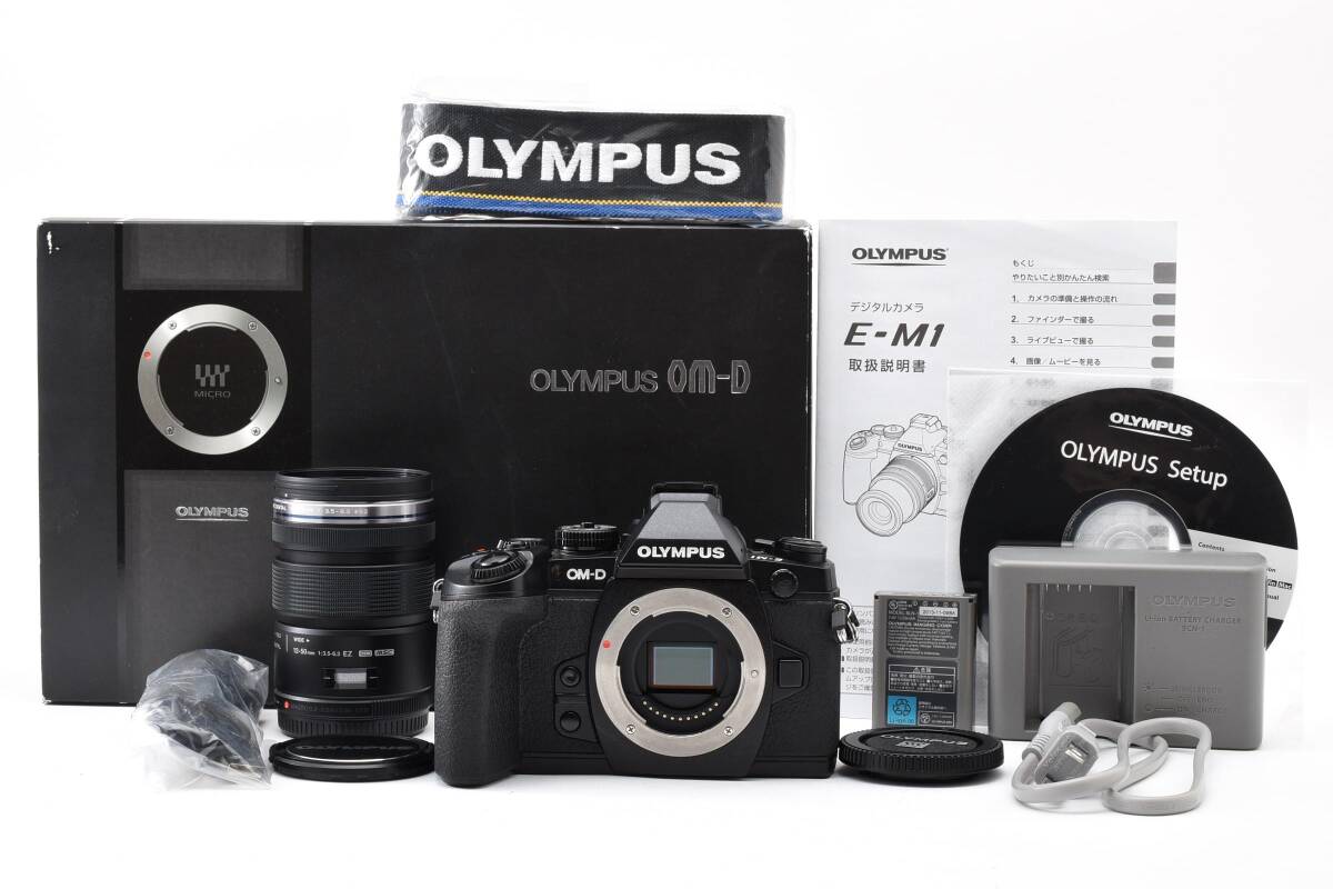 ■ ほぼ新品 ■ オリンパス　OLYMPUS OM-D E-M1+レンズキット 《S数 1947回》M0718#A-460