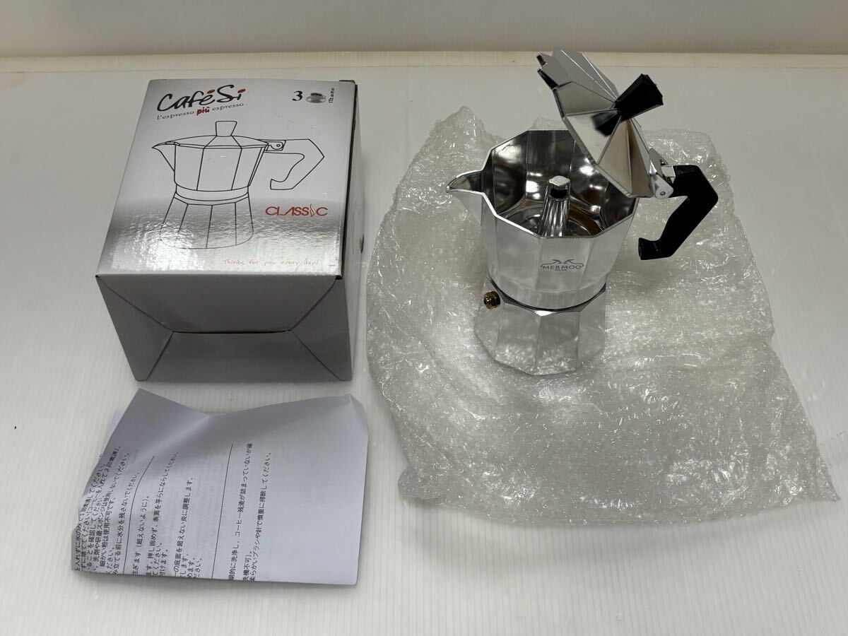 ◆未使用◆MERMOO YILAN エスプレッソマシン　直火式　キャンプ　アウトドア コーヒーメーカー 直火式エスプレッソメーカー◆