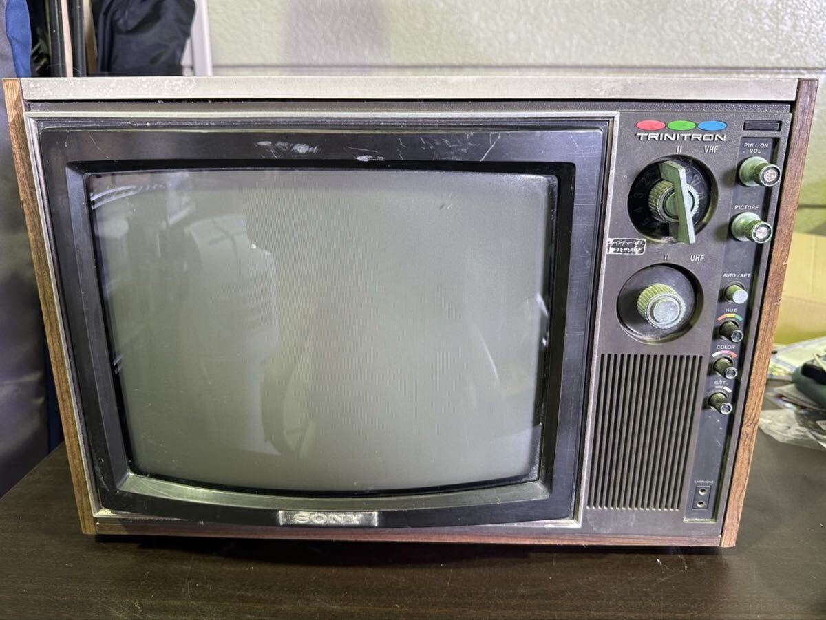 KA511 sony ソニー トリニトロン カラーテレビ KV-1410 通電動作ともに未確認　昭和家電　レトロ　アンティーク　コレクション　電化製