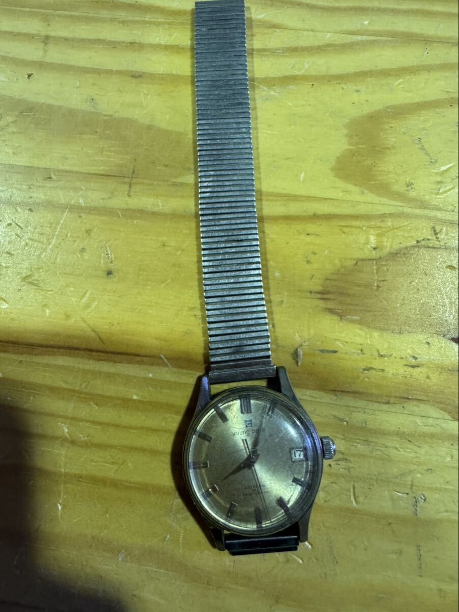 ka497 シチズン CITIZEN ヤングデイト young date 17石 手巻き 3針 デイト YDGN51301A-DA 男性用 メンズ 腕時計 稼働品