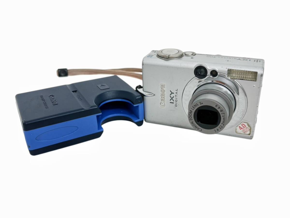 canon キャノン コンパクト デジタル カメラ デジカメ IXY DIGITAL400 バッテリー付き シルバー 動作品 ジャンク
