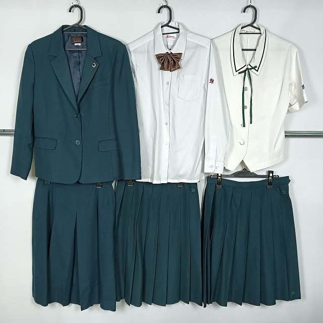 ブレザー ブラウス スカート 上下セット 1円 中古 制服 学生服 鹿児島松陽高校 セット 詰合わせ 39CS-485 DF
