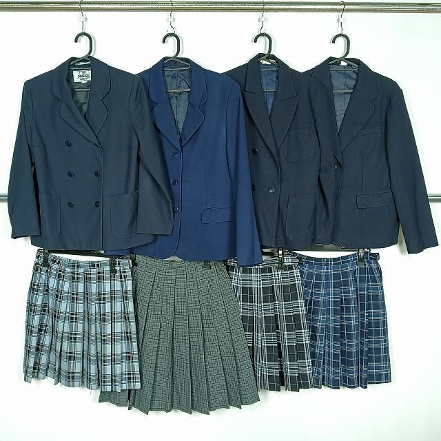 ブレザー カート チェック 1円 中古 制服 学生服 セット 詰合わせ 39CS-497 DF