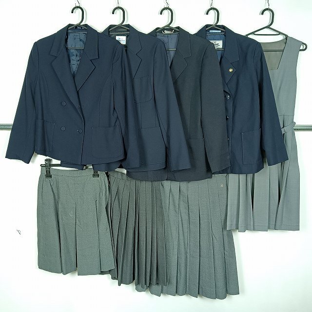 ブレザー スカート ジャンパースカート 1円 中古 制服 学生服 埼玉草加南高校 広島二葉中学 セット 詰合わせ 39CS-496 DF