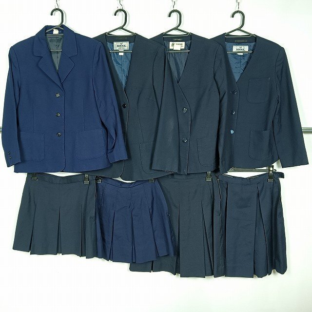 ブレザー イートン スカート 無地 紺 ボックス 1円 中古 制服 学生服 セット 詰合わせ 39CS-478 DF