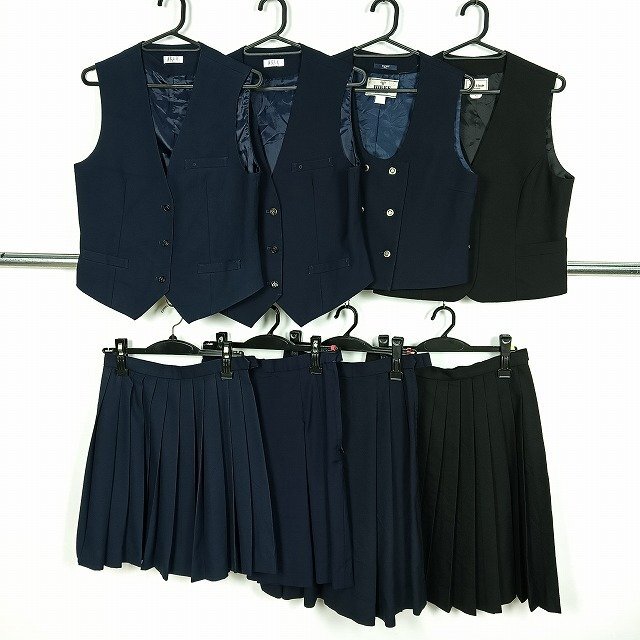 ベスト スカート 1円 中古 制服 学生服 セット 詰合わせ 39CS-508 DF