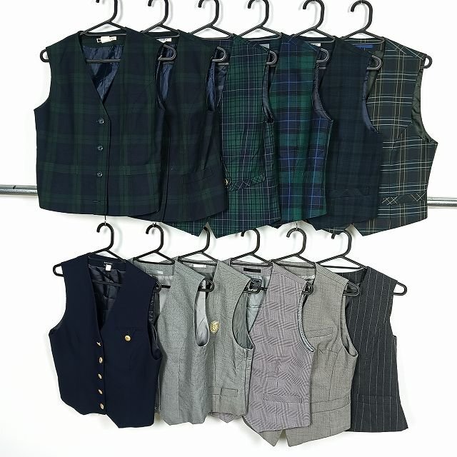 ベスト 1円 中古 制服 学生服 東京府中第七中学 東京立川第三中学 北海道札幌西陵高校 12枚 セット 詰合わせ 39CS-519 DF